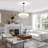 Vyrl 6 - Light Dimmable Modern Farmhouse Fabric Drum Chandelier for Living Room Kitchen Entryway Hallway Foyer-762561093