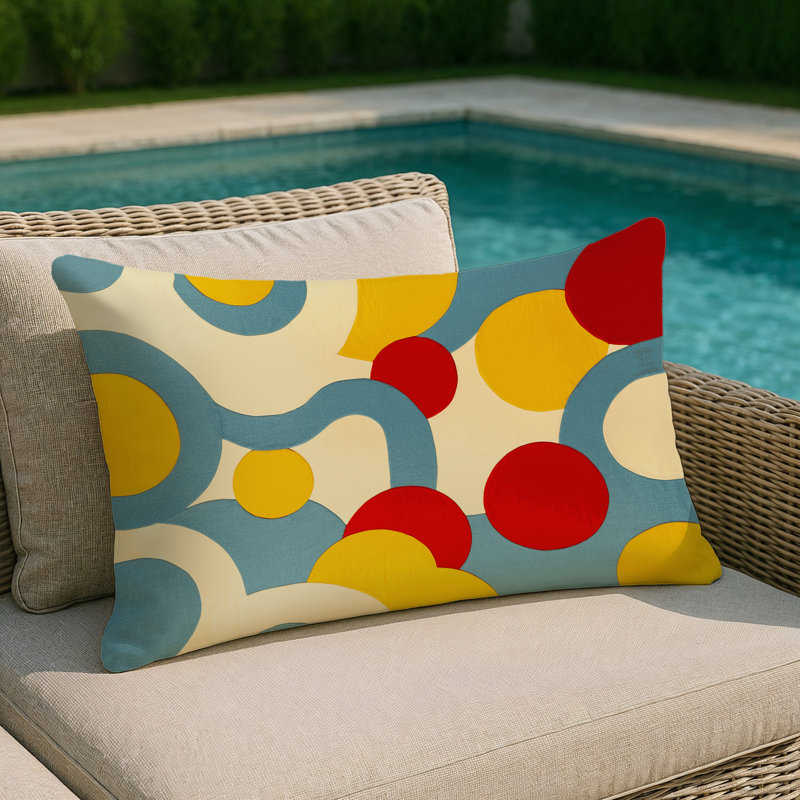 Witty Bounce Indoor And Outdoor Throw Pillow, Rectangle 25"H x 18"W