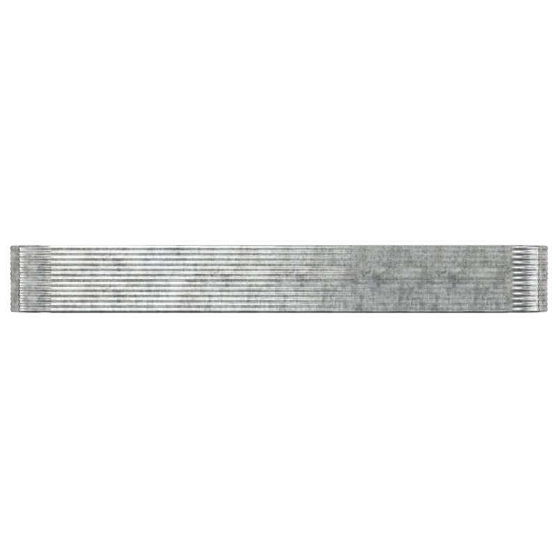 Garden Raised Bed Powder-coated Steel, 68 cm x 554 cm x 100 cm, Silver