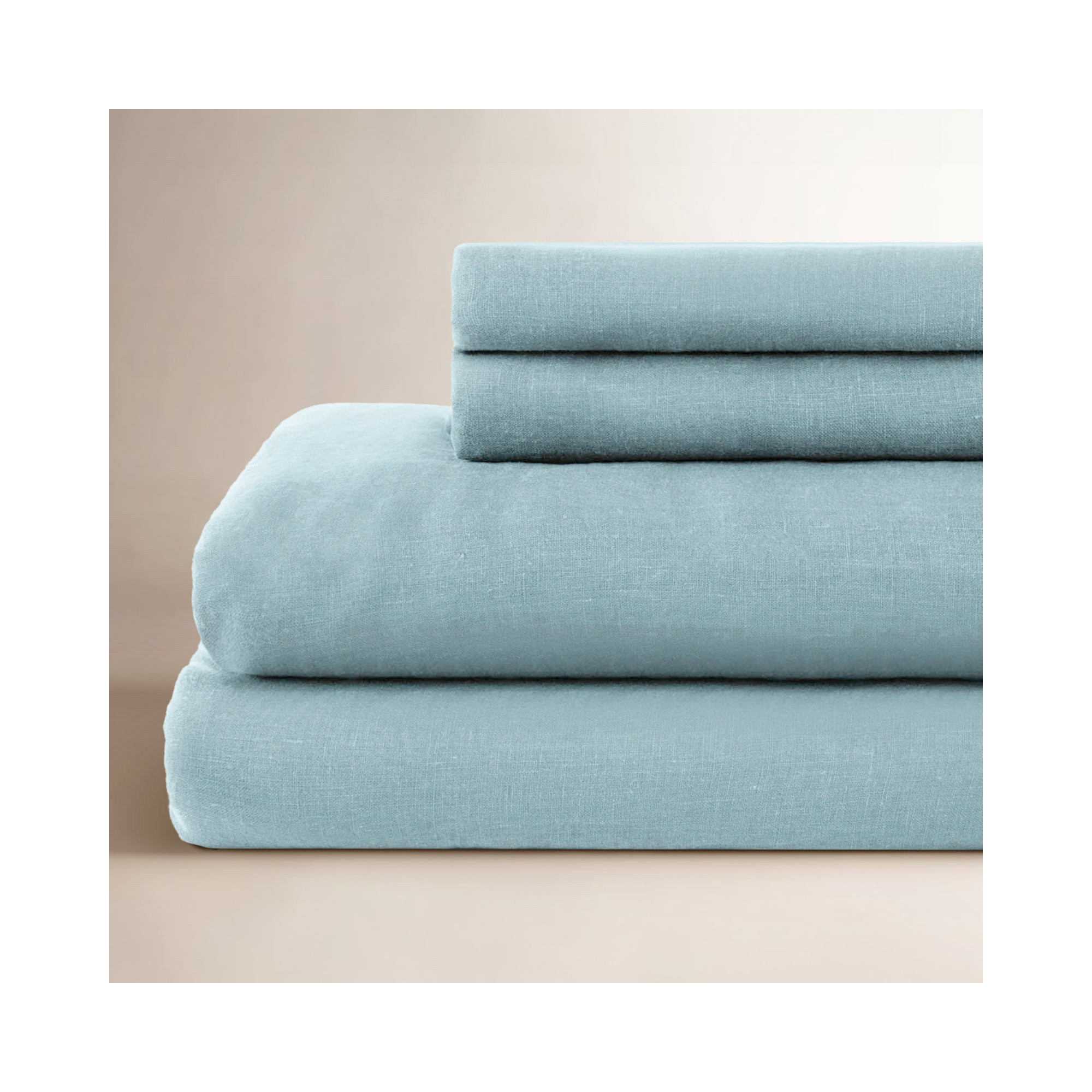 100% French Linen Sheet Set, Wave, Queen Sheet Set with 2 Pillowcases