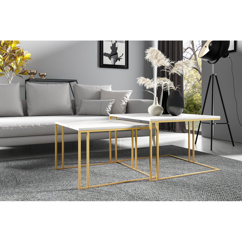 Alino Frame Coffee Table, Oak/Black