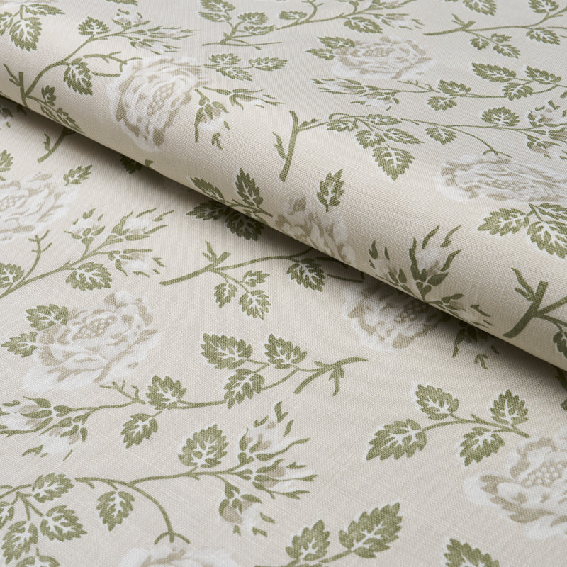 Schumacher X Veere Grenney Lavinia Fabric, Green