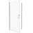 1/4" Tempered Glass Universal Pivot Shower Door - 1 3/8" Adjustment, Polished , #304 Stainless Steel Handle, Wall Channel, Easy Installation, Smooth System, Leakage, 28-29 Coverage With Adjustable,