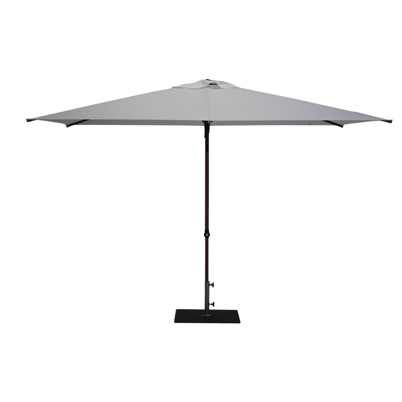 Aolaith 300 cm W X 200 cm D Rectangular Market Parasol with Manual Lift, White