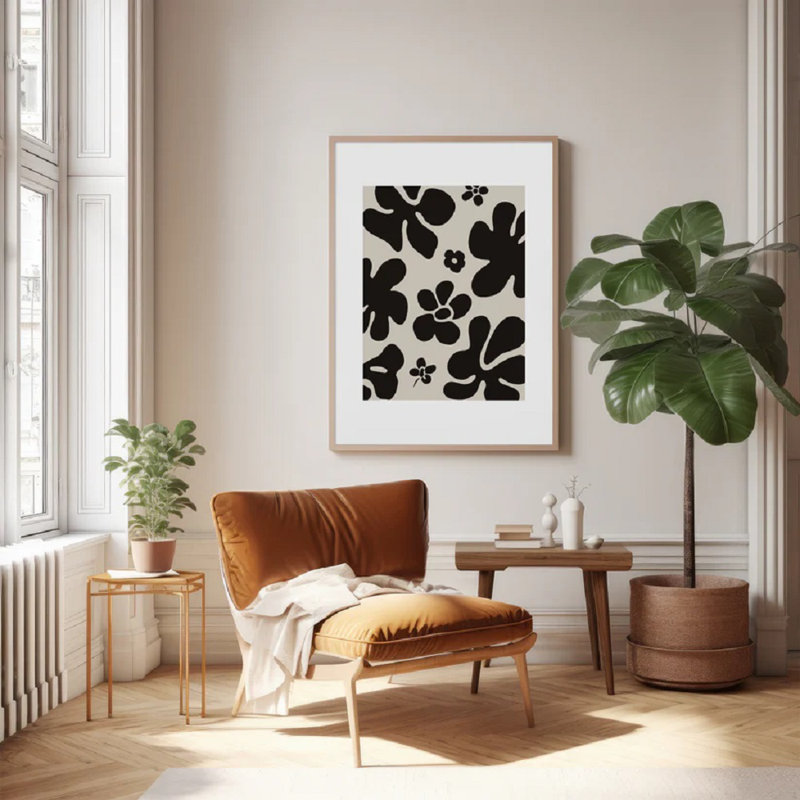 Abstract Flower Print, 60cm H x 42cm W