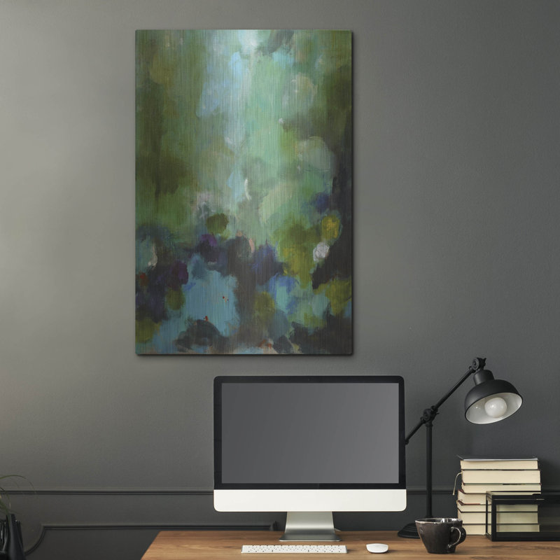 Mur en métal Wrought Studio ™ «Green II» par Solveiga, H 36 po x l 24 po