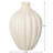 6" White Ceramic Reactive Glaze Ribbed Gourd Vase-1036069597-1036069596