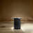 Octavia Round Mango Wood Pedestal Side Table with Ribbed Base, Black-1847342483