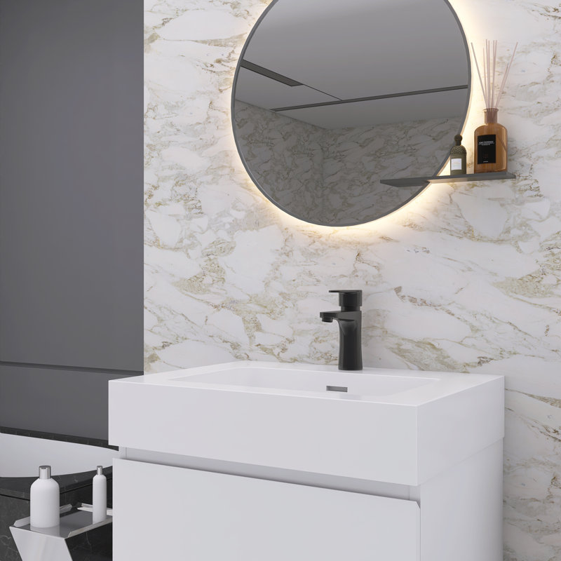 Ensemble de meuble-lavabo simple 24 po Najea, Blanc, Blanc