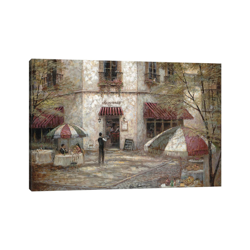 «Maggiano's» par Ruane Manning - reproduction d'art, Aucun mat, Toile tendue, H 12 po x l 18 po x 1,5 po