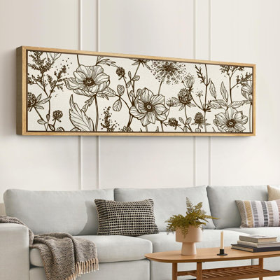 «Abstract Botanical Vibrant Wildflower Blossom Bliss Abstract Floral», reproduction d'art sur toile