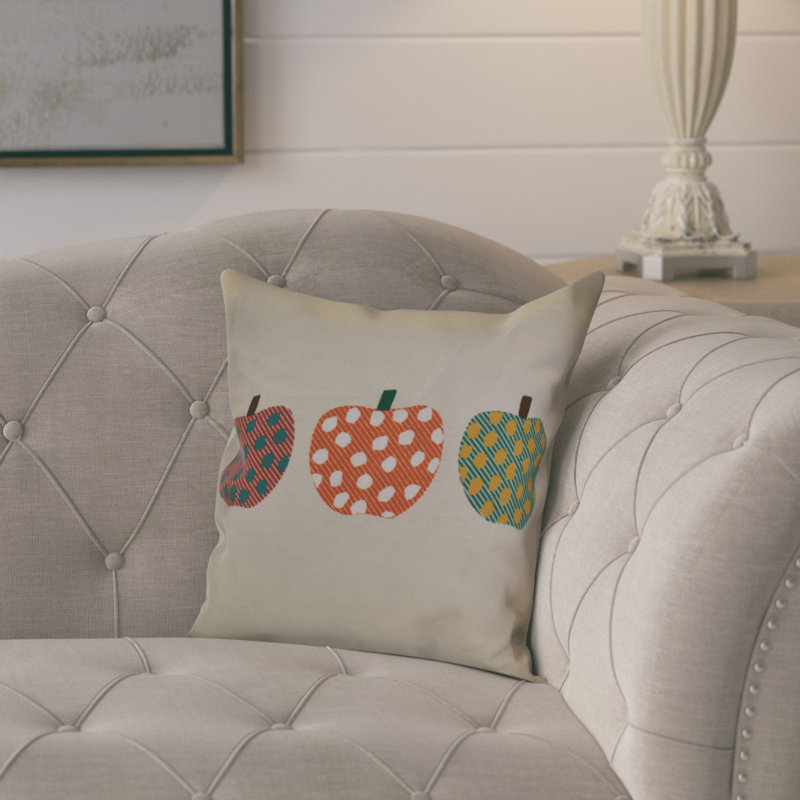 Housse de coussin d'extérieur carré, H 16 po x l 16 po x P 2 po, Orange