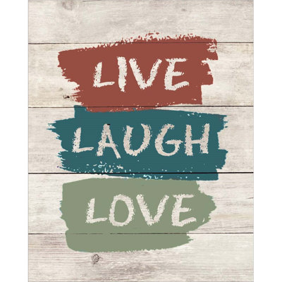 «Live Laugh Love» par Color Me Happy, art mural sur toile