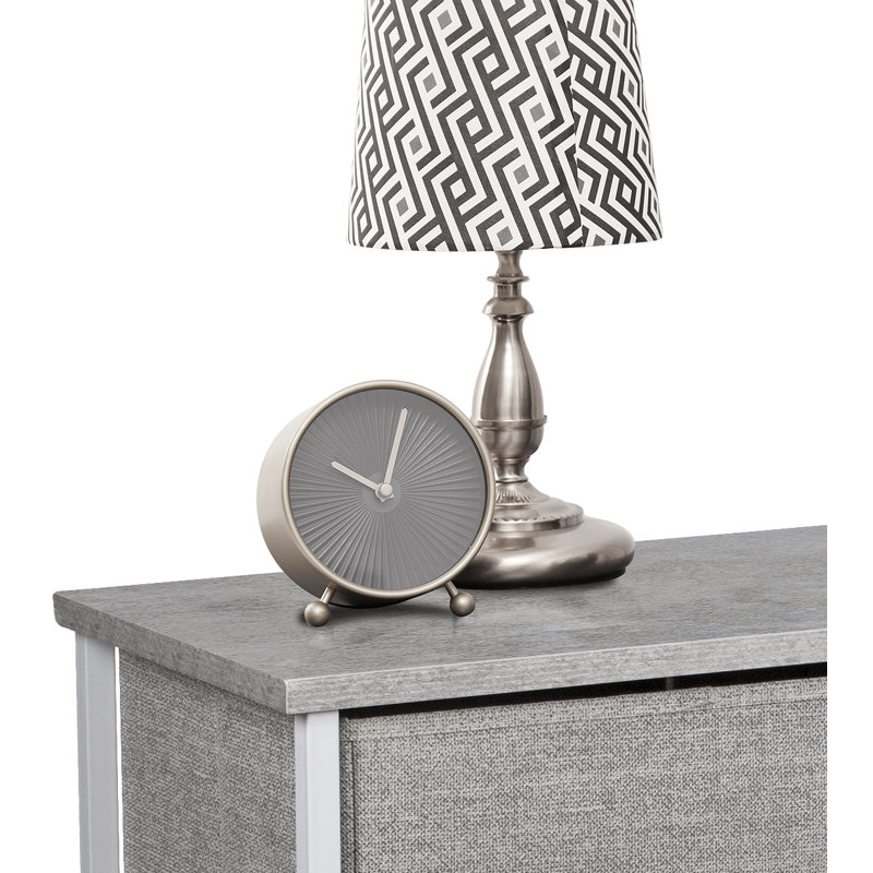 Commode 5 tiroirs Bayly, Gris