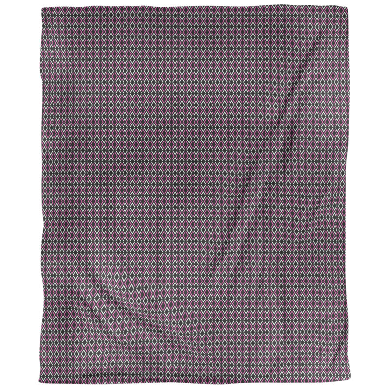 Tissu en losanges arrow, Rose, L 54 po x l 36 po, Coton peigné pima