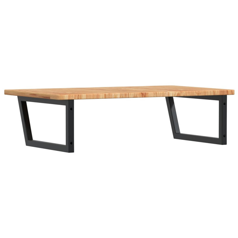 Briet 100cm Solid Wood Bathroom Vanity Top, Oak/Black