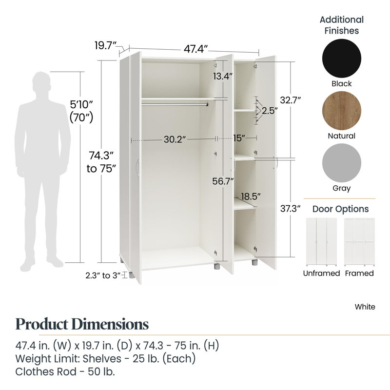 Armoire Aleg Brumback Springboro, Blanc