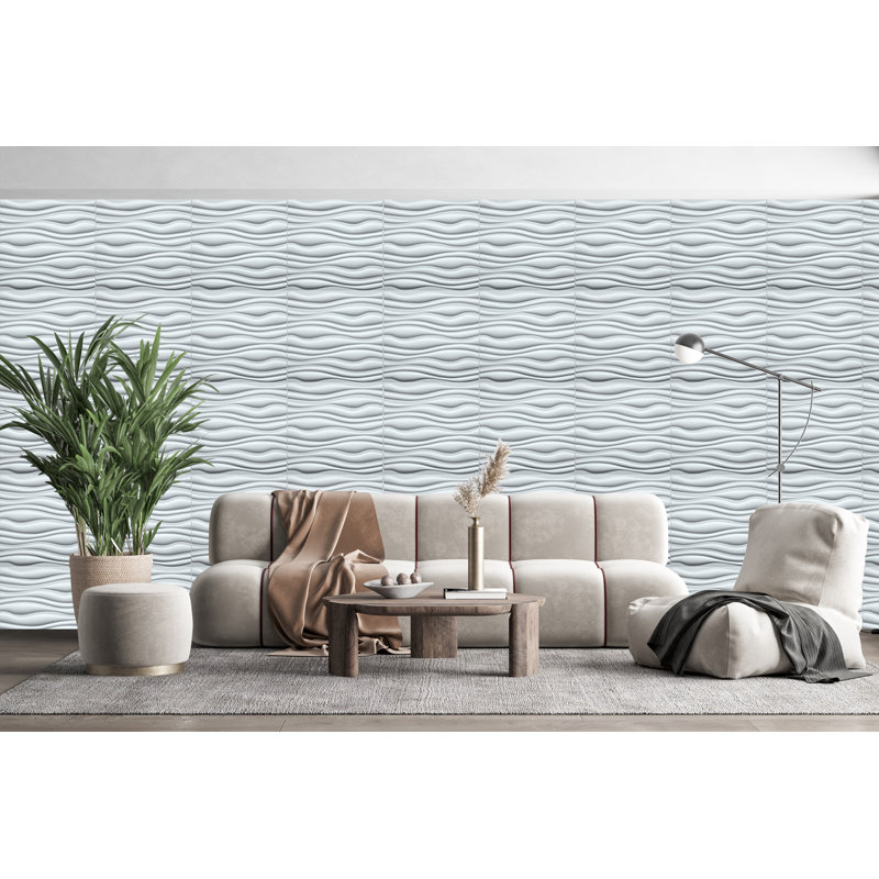 Panneau mural 3D blanc 19,7 po x 19,7 po Falkirk Ross (paquet de 5)