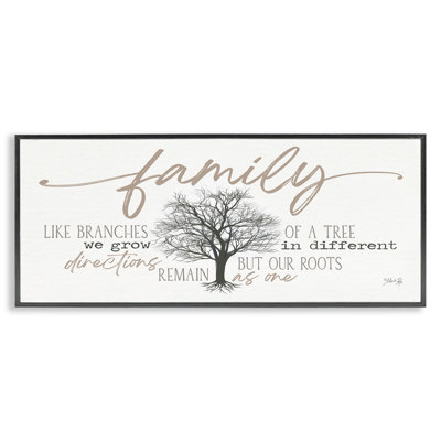 Family Like a Tree Sentiment Framed Giclee Art by Marla Rae