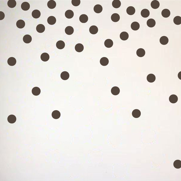 Adhésif décoratif à pois, H 48 po x l 78 po x P 0,01 po, Brun