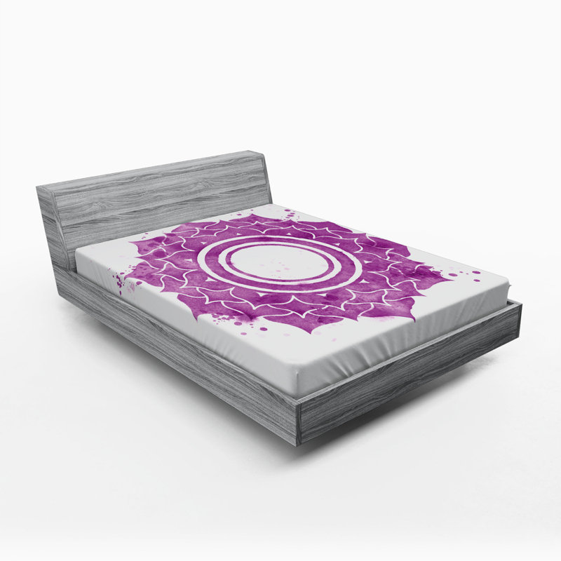 Microfiber Floral Fitted Sheet, Full/Double Fitted Sheet