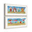 Bright Beach Huts - Ensemble de 2 reproductions d'art encadrées-1581369479
