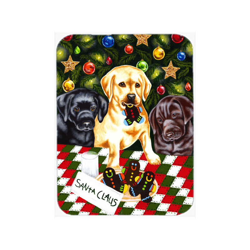Planche à découper en verre labrador noël "caroline
