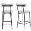 Quisto Upholstered Counter Stool with Metal Frame