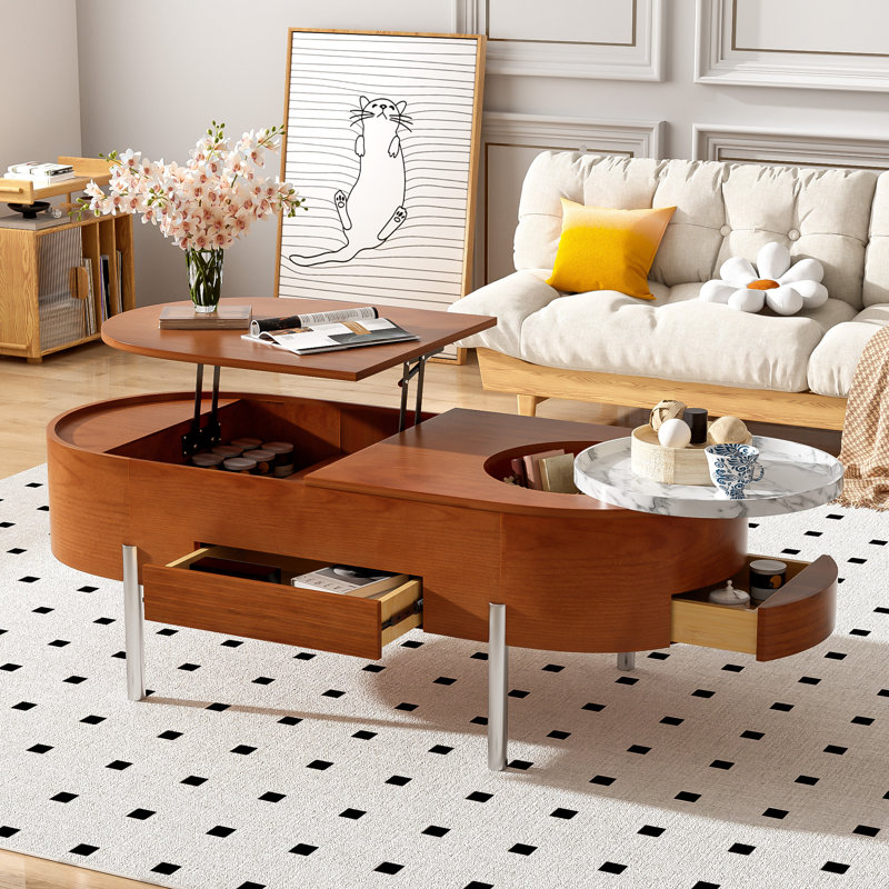 Lift Top Coffee Table With Storage, Brown