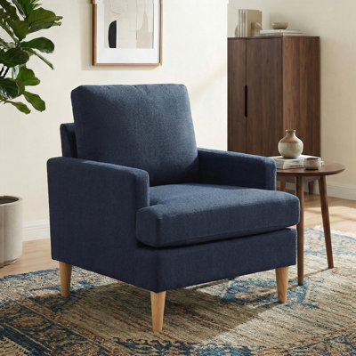 Accent Chair With Solid Wood Legs