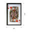 « jack of hearts », impression encadrée gris/rouge