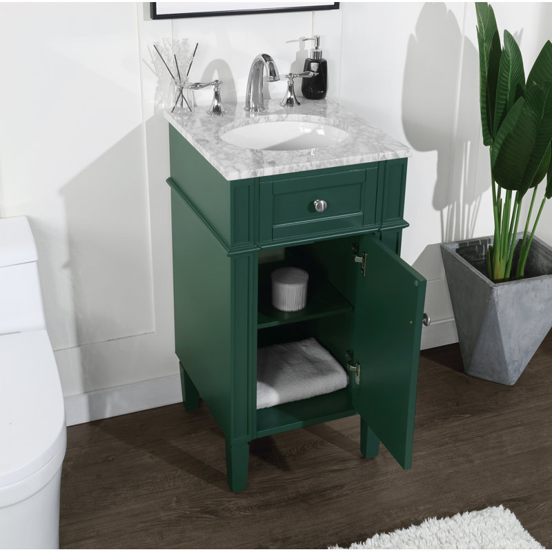 Ensemble de meuble-lavabo simple l 18 po x P 19 po x H 35 po Rivers, Vert