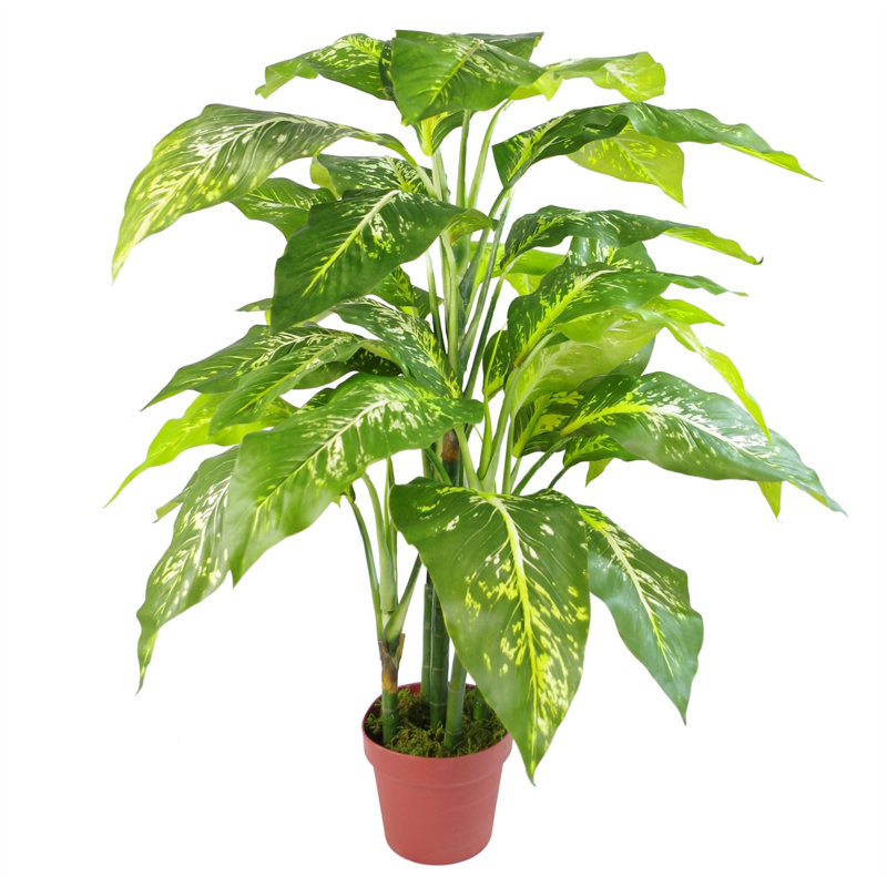 100cm Faux Tree in Metal Planter, Gold