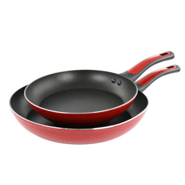 Cook N Home 02683 3 Pieces Frying Saute Pan Set with Non-stick Coating and Induction  Compatible bottom, 8/10/12, Black 