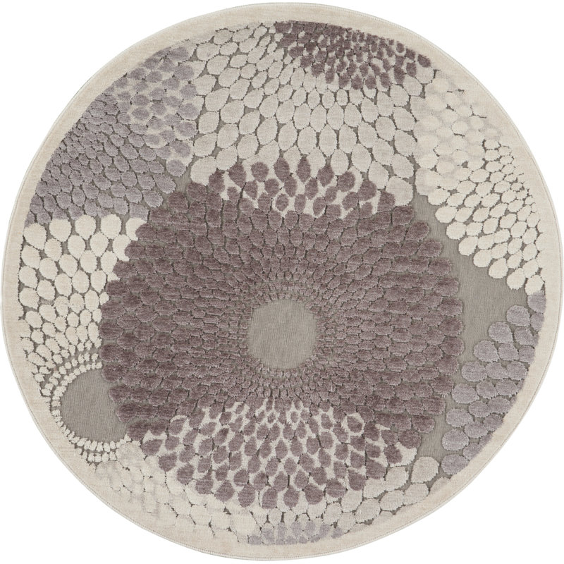 Cangelosi Geometric Indoor Rug, Round 7'9"