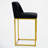 26" Upholstered Counter Barstool With Low Back And Metal Frame Modern Kitchen Island Seating-1562670586