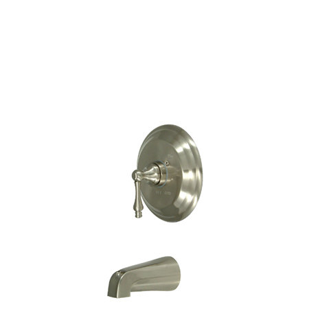 Vintage Single Handle Wall Mounted Tub Spout, Satin Nickel