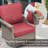 Swivel PE Wicker Rattan Outdoor Rocking Chairs Set With Side Table (4 Chairs And 2 Side Table)-1349886701