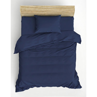 Ensemble de housse de couette de luxe 100% coton Ranforce XXL, blanc | Housse de couette 61 x 87, taie d'oreiller 31,5 x 31,5 | Impression réactive, lavable à la machine, 145 fils, enveloppe élégante et fermeture à boutons | Literie douce et respirante