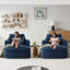 Canapé de 65 po sans os avec compression, méridienne intérieure, canapé rembourré en velours côtelé, canapé-lit Cloud, fauteuil de lecture surdimensionné pour le salon, aucun assemblage requis-115669676