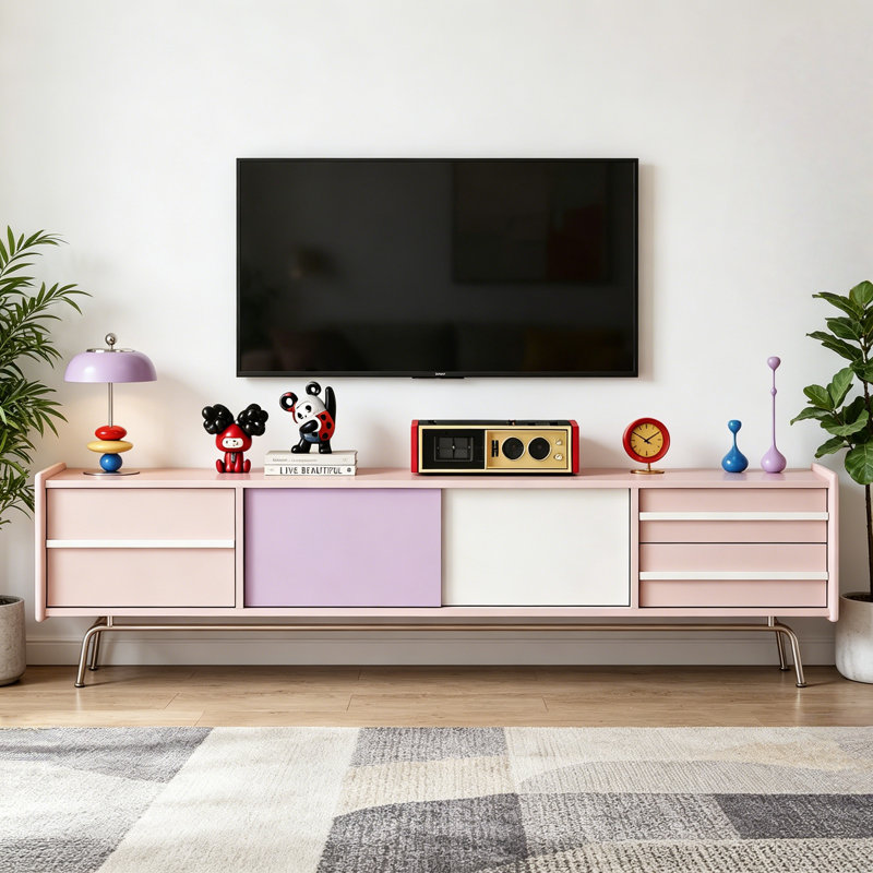 Meuble télé Modern Creative, H 22,44 po x L 94,49 po x l 15,75 po