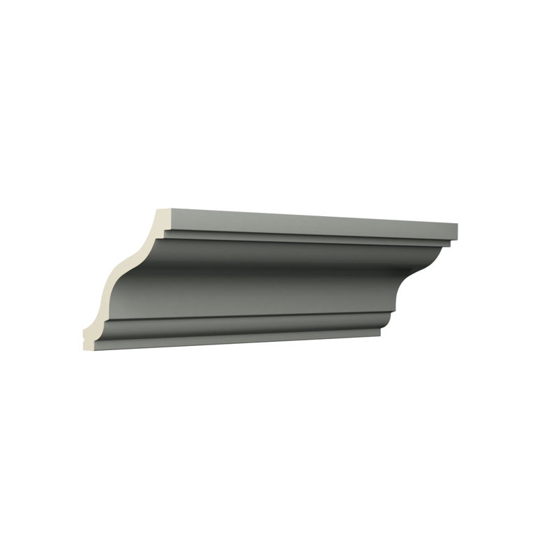 June 4" H x 94.5" W x 4" D Unfinished Polyurethane Crown Moulding
