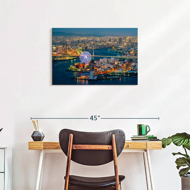 Sireci Osaka Cityscape, 20" H x 30" W