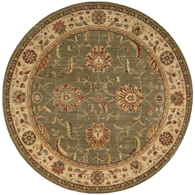 Iulfrith Wool Oriental Indoor Rug, Round 7'10"