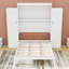 Lit plateforme en bois avec armoires et tablette Murphy-110487786
