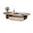 Oval Faux Marble coffee table With Storage Drawer