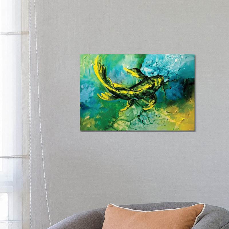 Koi Fish by Osnat Tzadok - Wrapped Canvas Print, 66.04 cm H x 45.72 cm W x 1.91 cm D