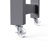 Grey Kitchen Island With 7 Wheels & Extendable Tabletop Ample Storage Metal Slide