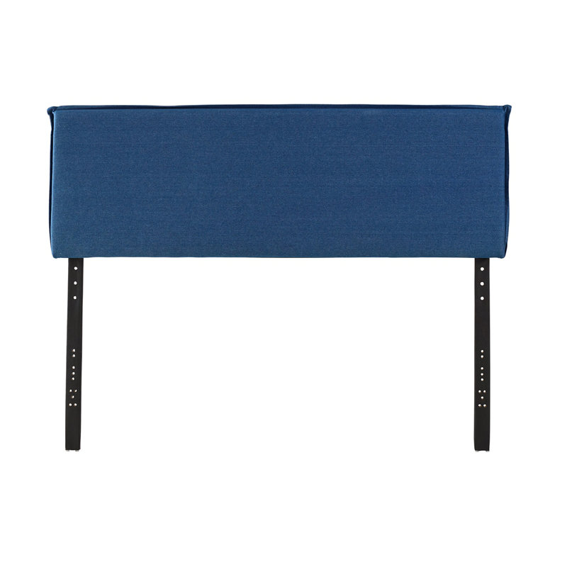 Upholstered Pillow Headboard, King, Denim