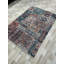 Tapis en chenille de coton marocain rétro bleu Eilette-1593324583
